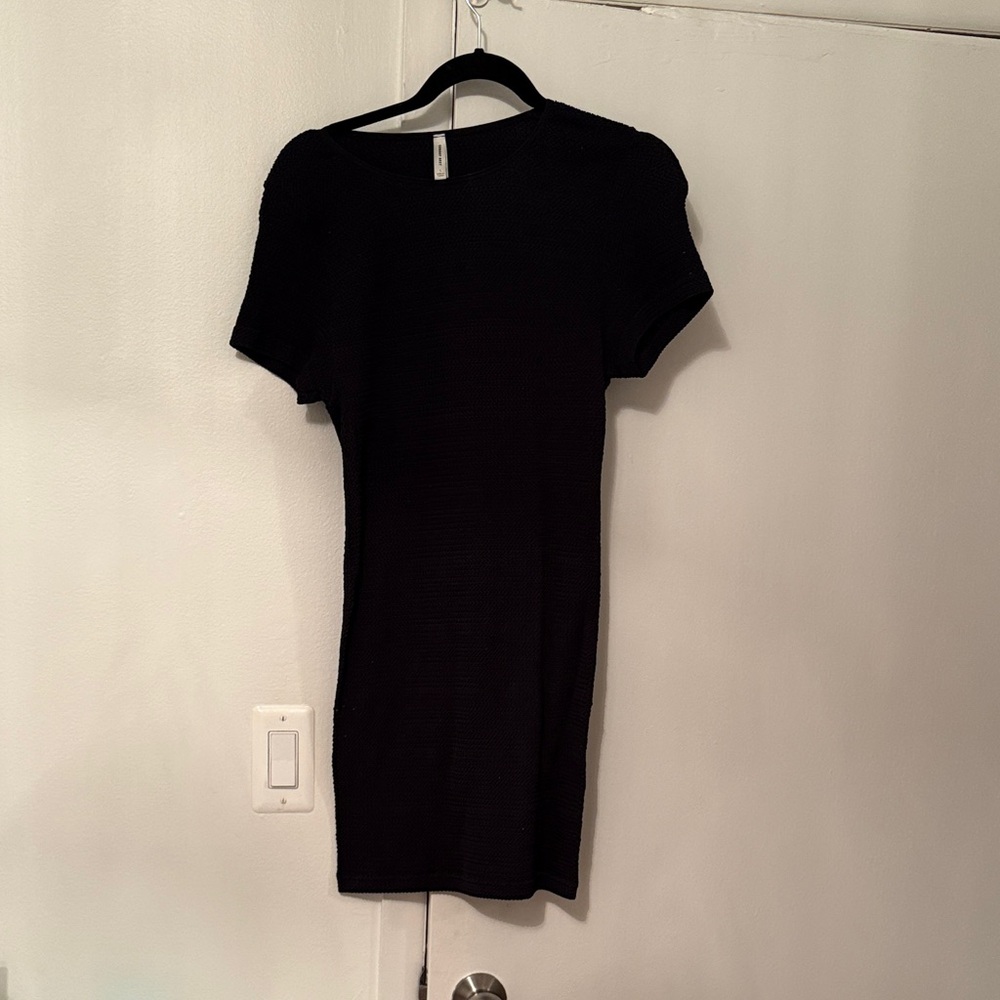 Sunday Best / Aritzia Black Textured Casual Dress